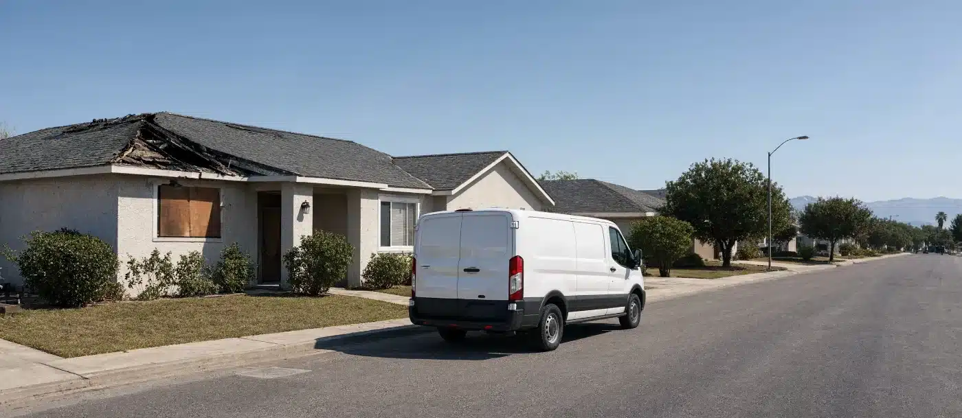 A California house left with unrepaired fire damage